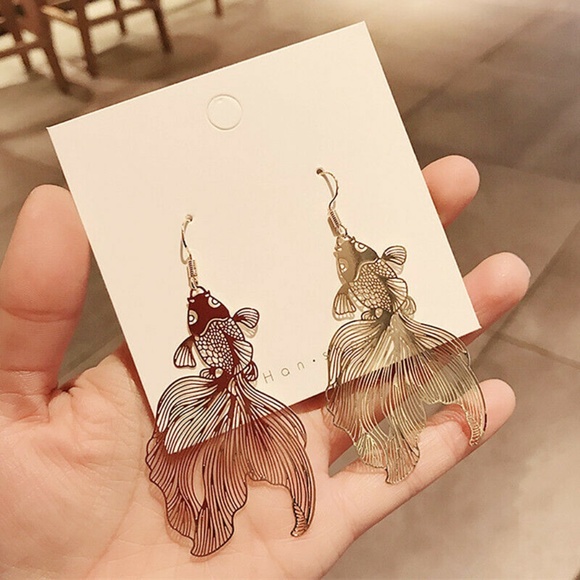 Jewelry - 18K KOI FISH Earrings Goldfish Lightweight POPULAR